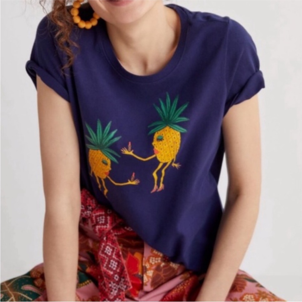 Anthropologie Kendra Dandy pineapple tee